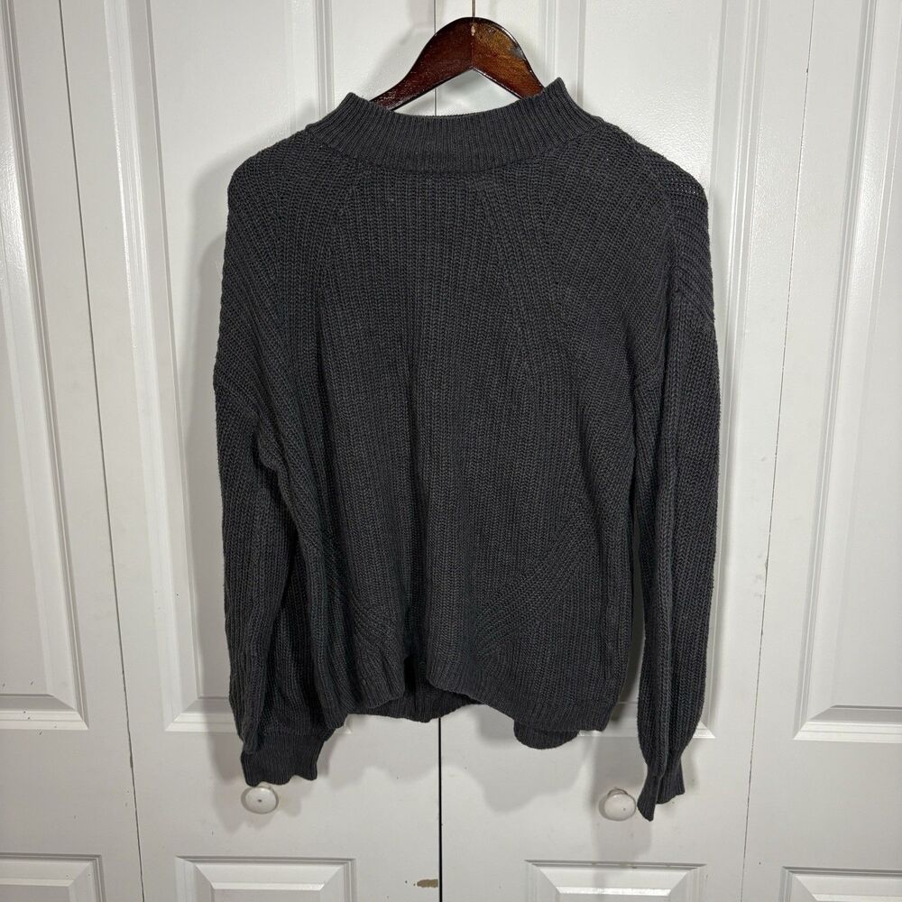 Old Navy Sweater Womens S Gray Knit Pullover Fall Winter Cozy Cottagecore